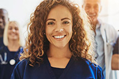 Woman smiling
