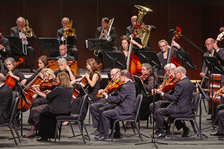 orchestra performing on stage