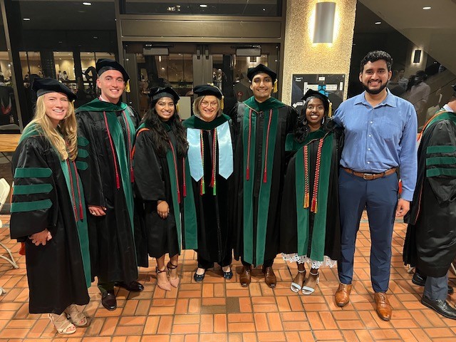 Group of medical students at commencement