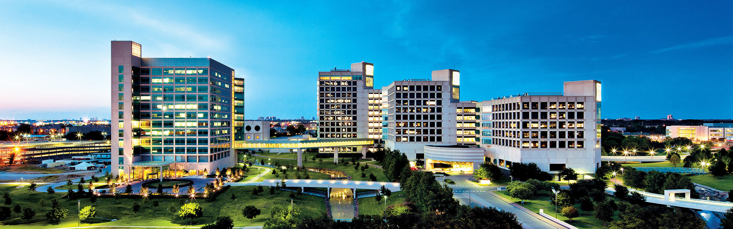 UTSW campus at dusk