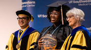 Ada Abaragu, M.P.H., is honored with this year’s Community Engagement Award.