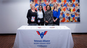 Members of the Veterans Alliance Business Resource Group (BRG) gathered for a group photo.