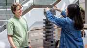 Jenga is a favorite activity at the celebration.