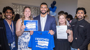 Alex Turner celebrates matching at UT Southwestern with family and friends.