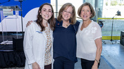 Celebrating the milestone, from left, are Anna Silberman, M.D., Assistant Professor of Pediatrics; UT System Regent Crain; and Carol Podolsky, M.D., UTSW Adjunct Assistant Professor of Pediatrics.