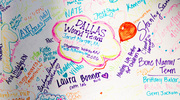 UTSW and Children’s Health leaders, employees, and supporters signed beams that were placed atop Moody Children’s Hospital.
