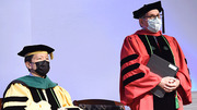 W. P. Andrew Lee, M.D., Executive Vice President for Academic Affairs, Provost, and Dean of UT&nbsp;Southwestern Medical School (left), and Daniel K. Podolsky, M.D., President of UT&nbsp;Southwestern