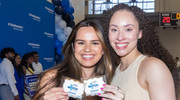 Showing off their Match Day cookies are Cheyenne Grubbs, left, and Haley Loan.