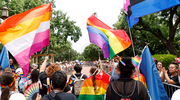 Members of the UTSW community and friends participate in the Dallas Pride Parade in support of the LGBTQIA+ community. UT&nbsp;Southwestern won the best walking group award at the June&nbsp;2 event, which started at Fair Park. It was the third year for UTSW to participate. Pride Month events at UTSW also included a Pride Brunch at McDermott Plaza.