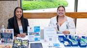 The First Nations Intertribal Alliance Business Resource Group’s table provided educational history information and the opportunity to make bracelets.