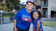 Martha Washington, Associate Vice President for HR Services, and her daughter, Milah, gear up for the big event.