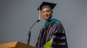 Romaine F. Johnson, M.D., M.P.H, Associate Dean for Student Affairs, OSPH, and Professor of Otolarynology – Head & Neck Surgery, announces the graduates’ names.