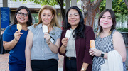 Frozen fruit pops are popular reception snacks.