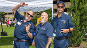 Members of UTSW’s Facilities Management group join in on the fun.