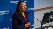 Shawna Nesbitt, M.D., M.S., Vice President and Chief Institutional Opportunity Officer and Professor of Internal Medicine, welcomed campus attendees to the event.