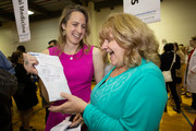Kylie Cullinan, who is staying at UT Southwestern for her Medicine-Pediatrics residency, shows her match letter to her mom Mimi Cullinan.