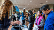 Attendees were all smiles as they visited tables to chat and snag sweet treats.