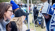 UTSW volunteers connect with local residents in support of community outreach.