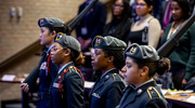 The event began with the presentation of the colors led by Dr. John D. Horn High School’s JROTC Color Guard.