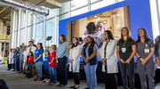 Care teams from Children’s Health and UTSW along with pediatric patients stand proud at the event.