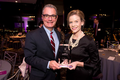 Dr. Daniel Scott, Director of the Simulation Center and Assistant Dean of Simulation and Student Integration (left) and Krystle Campbell, Director of Simulation Center Operations