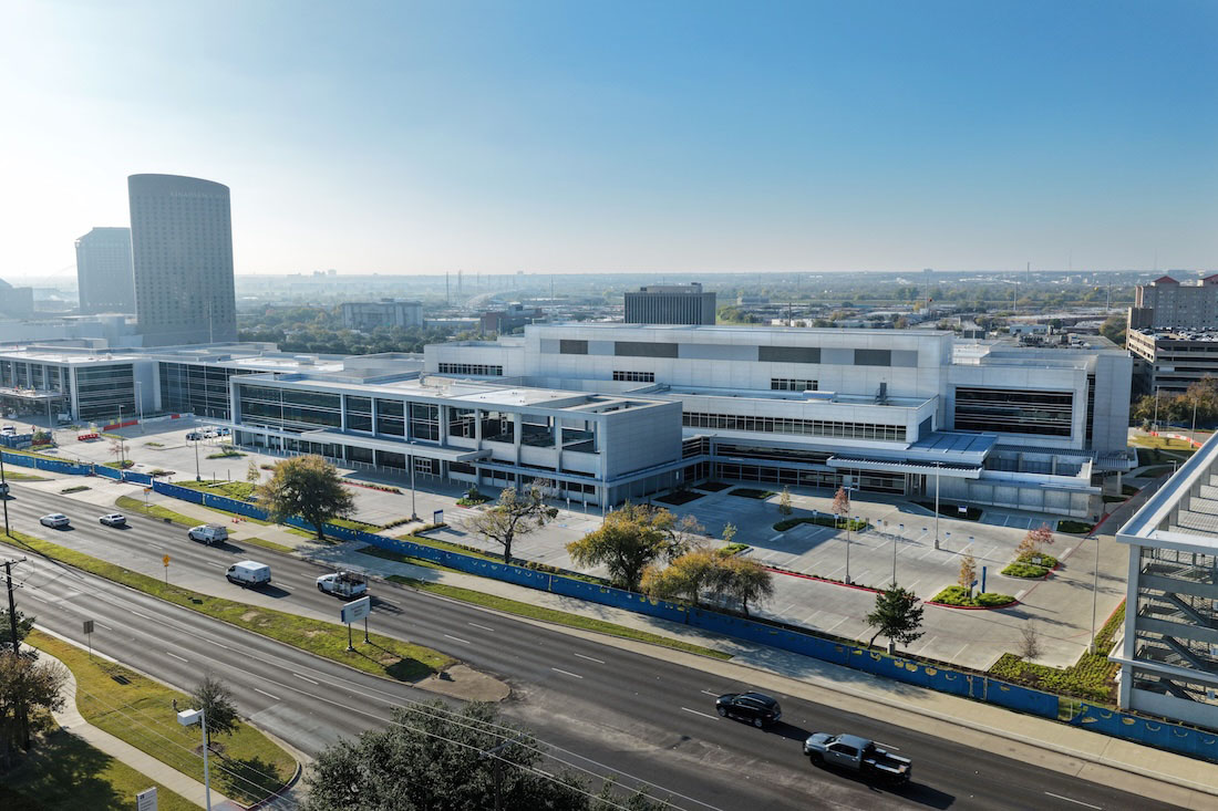 Drone image of new TBHC campus.