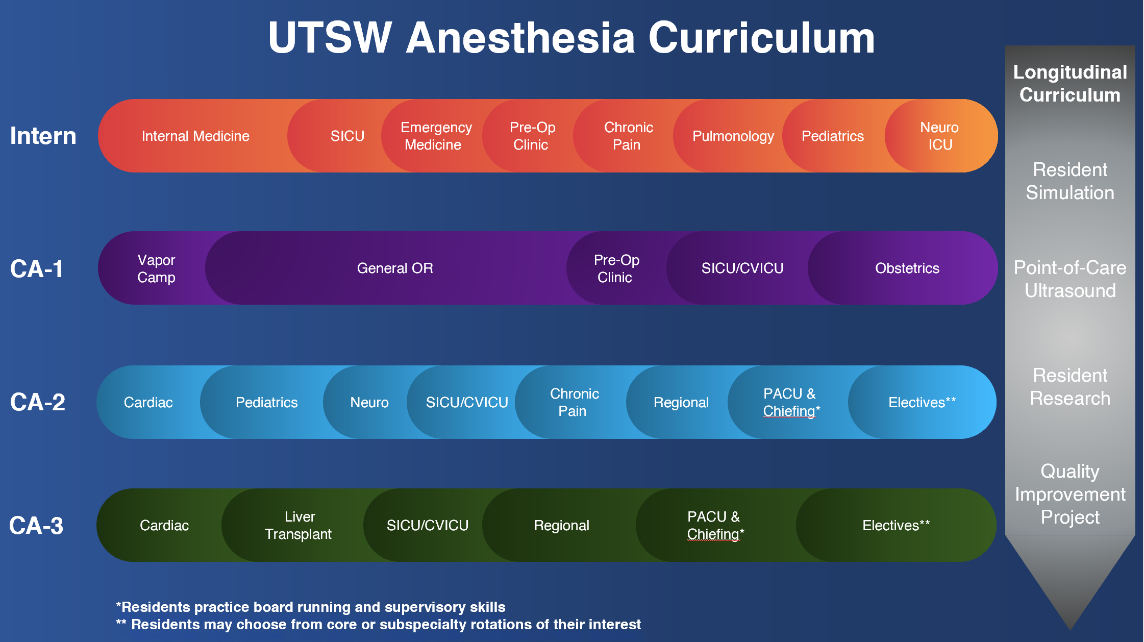 Anesthesiology residency curriculum graphic
