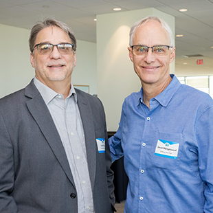Drs. Kraus and Mangelsdorf at the Green Center's 50th anniversary celebration.