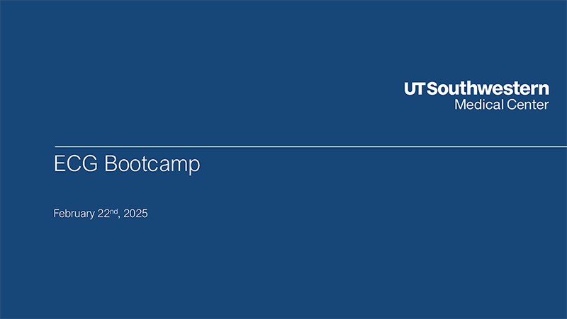 screenshot of the EKG Bootcampfor medical students title slide