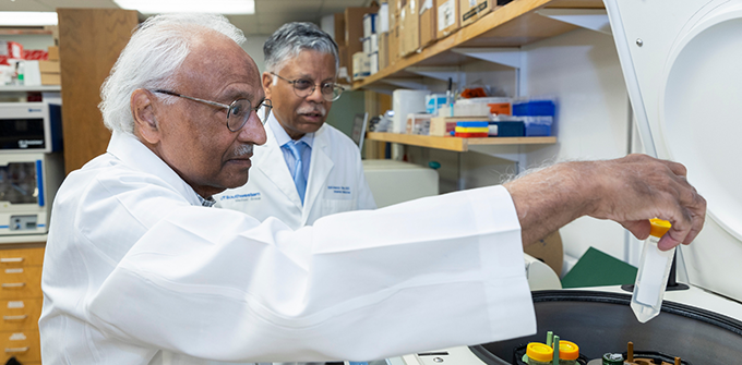 two men in a research laboratory