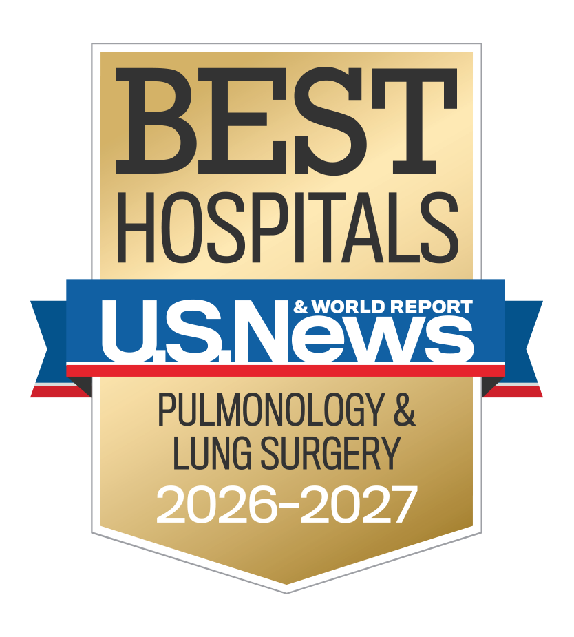 Pulmonary and Lung Surgery Nationally Ranked badge from U.S. News