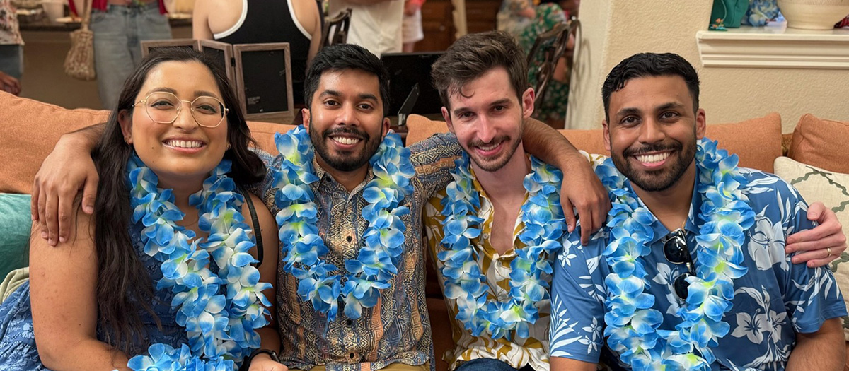 L to R - Upasana Chandra, Samarth Shrivastava, Zachary Blair, Suraj Rama