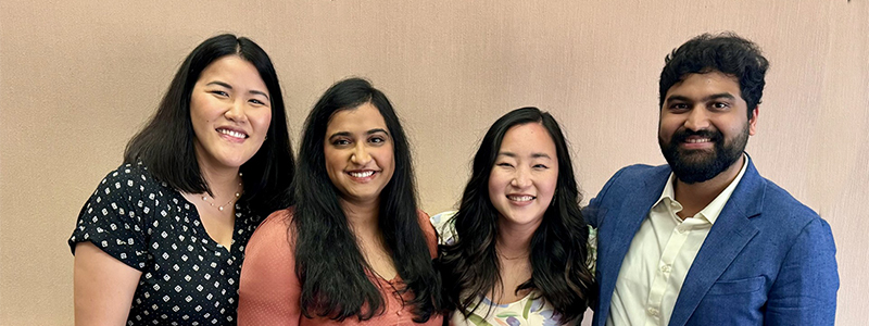 L to R - Amanda Zhang, Alysha Joseph, Hannah Lee, Ganesh Raman