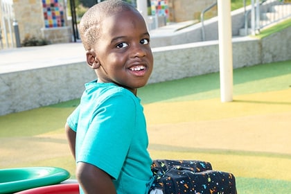 child playing in playground