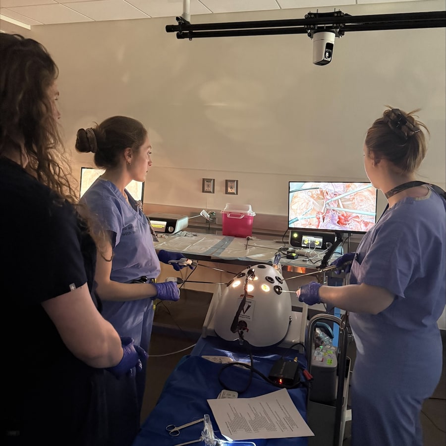 residents working with imaging technology