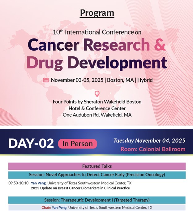 Excerpts from 10th International Conference on Cancer Research & Drug Development program