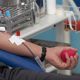 person donating blood