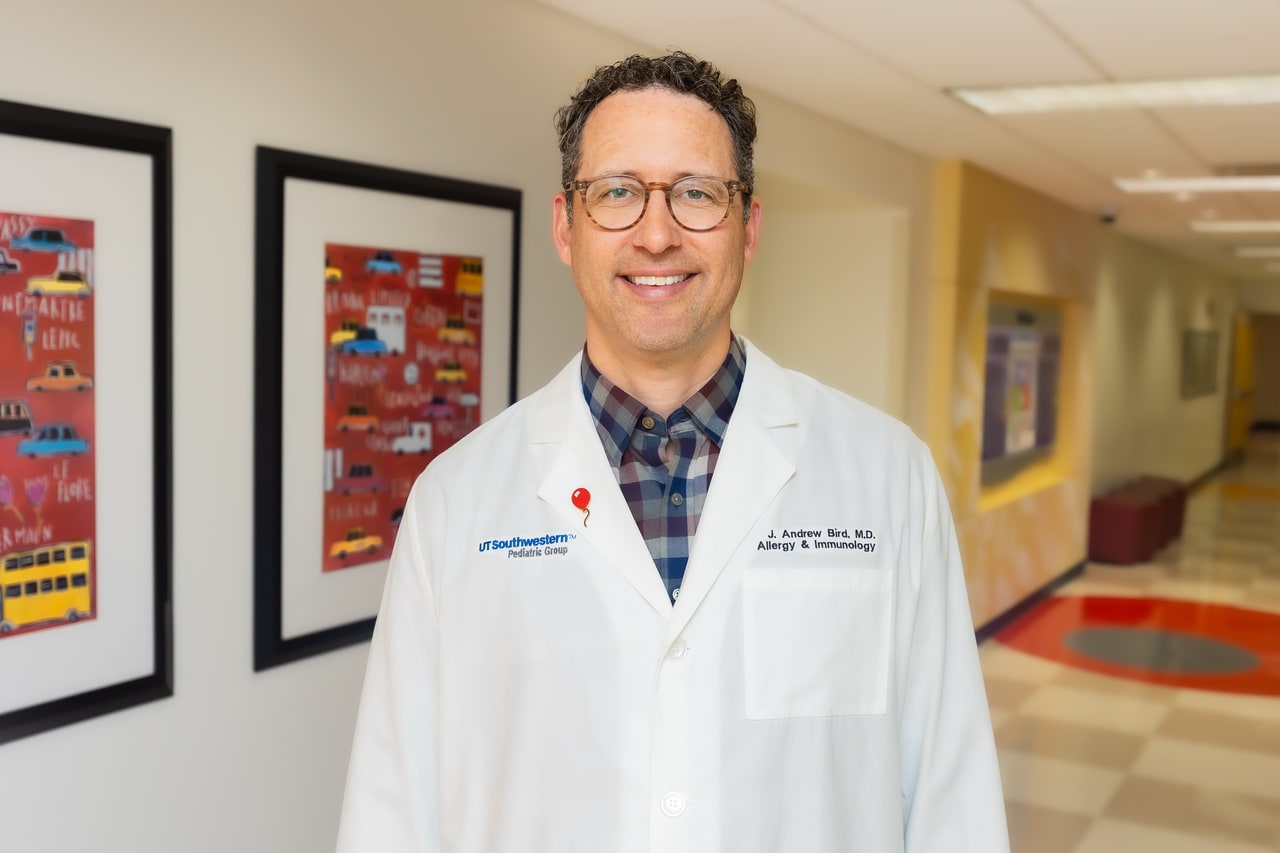Dr. Bird in his white coat