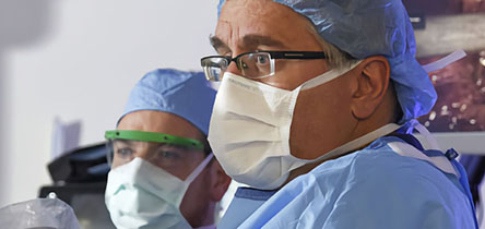 two surgeons in masks