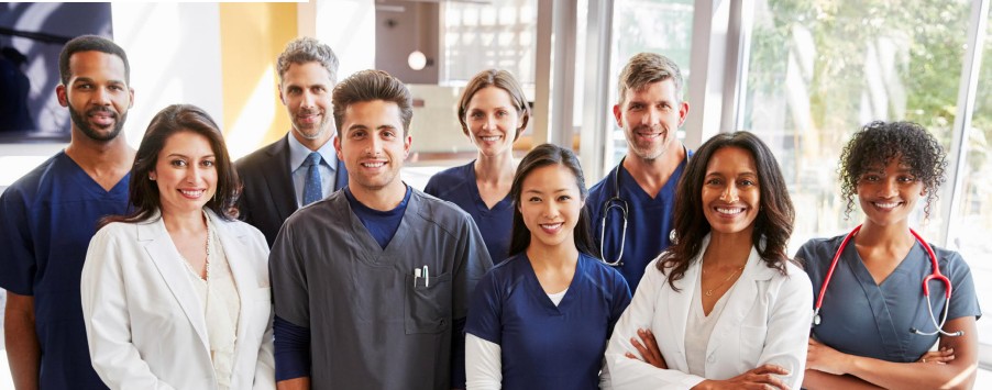 A group photo of medical professionals