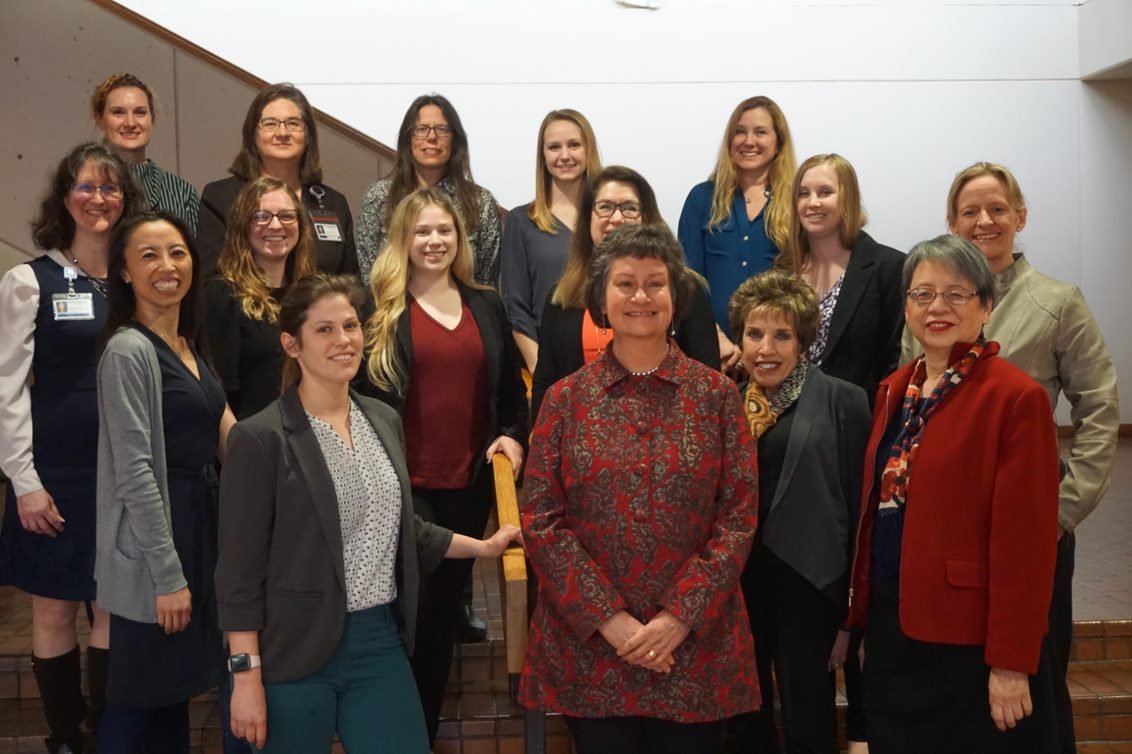  WISMAC members are pictured with Susan J. Fisher, Ph.D., (front row, third from left) who was the 2018&ndash;2019 honoree of Southwestern Medical Foundation&rsquo;s Ida M. Green Distinguished Visiting Professorship