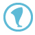 Blue tornado icon