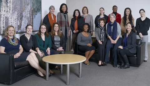 WISMAC members are pictured with Huda Y. Zoghbi, M.D. (standing, second from left) the 2014-2015 honoree of Southwestern Medical Foundation&rsquo;s Ida M. Green Distinguished Visiting Professorship 
