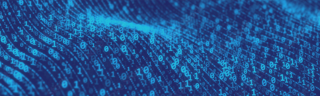 An abstract pattern creating a sea of zeroes and ones