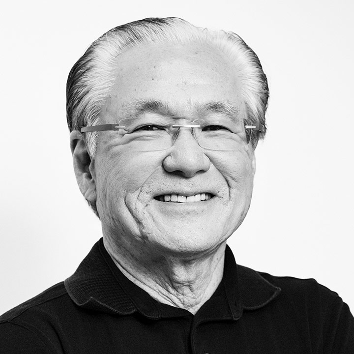 A black and white photo of Joseph Takahashi, Ph.D.