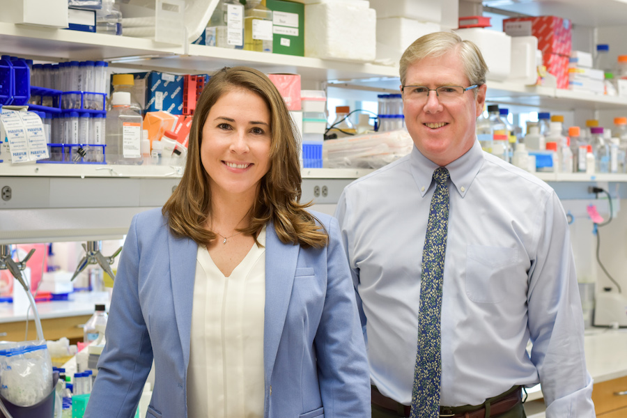 Jessalyn Ubellacker, Ph.D., and Sean Morrison, Ph.D., of the Children&rsquo;s Medical Center Research Institute at UT Southwestern