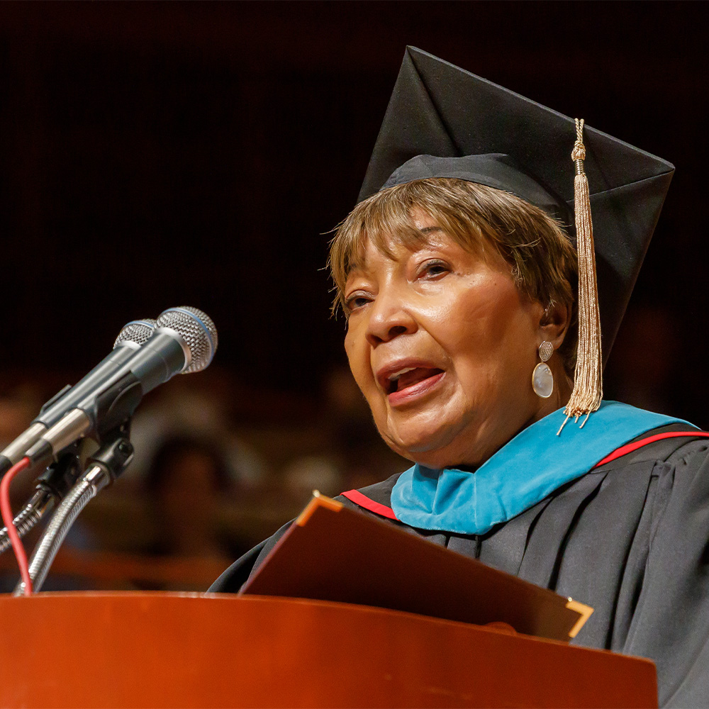 U.S. Rep. Eddie Bernice Johnson delivered commencement remarks for the UT&nbsp;Southwestern Medical School graduating class of 2022.