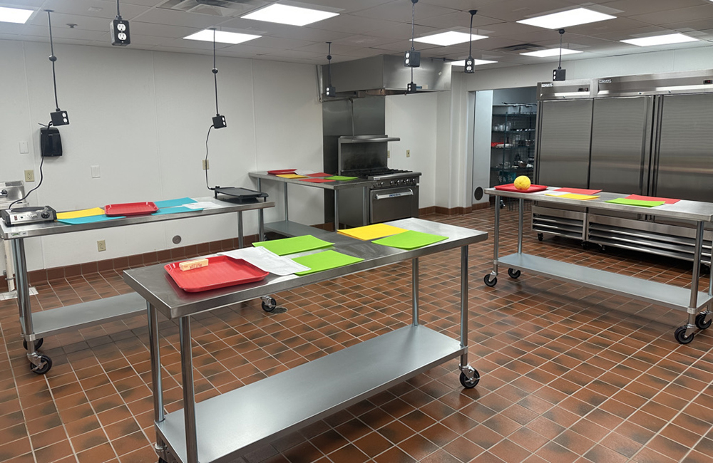 Kitchen with various workstations