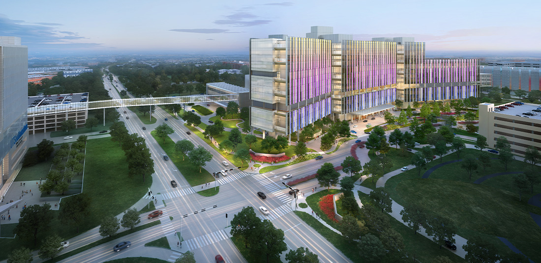 A rendering of the future Moody Children's Hospital