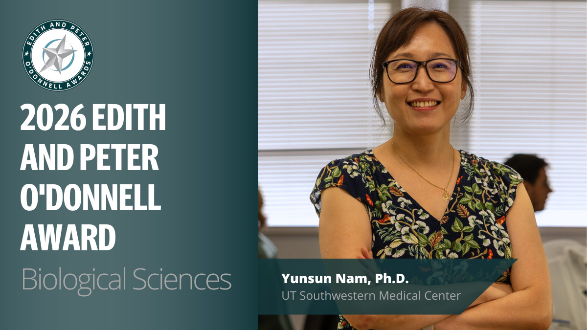 TAMEST 2026 O&rsquo;Donnell Award in Biological Sciences: Yunsun Nam, Ph.D.